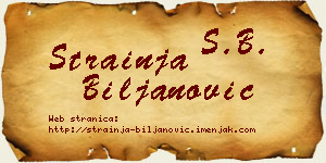 Strainja Biljanović vizit kartica
